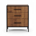 Houten ladenkast met drie lades en metalen structuur 50 x 40 x 75cm