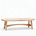 Eikenhouten salontafel met afgeronde hoeken 120 x 60 x 40cm