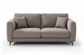 Bank van stof met kussens in bruin 170 x 90 x 85cm